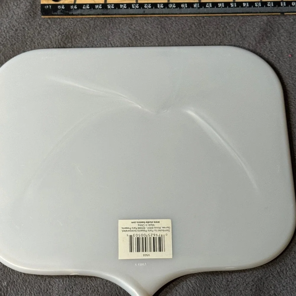 Studio Basics Extra Large Handheld Mirror White Lightweight Home or Salon